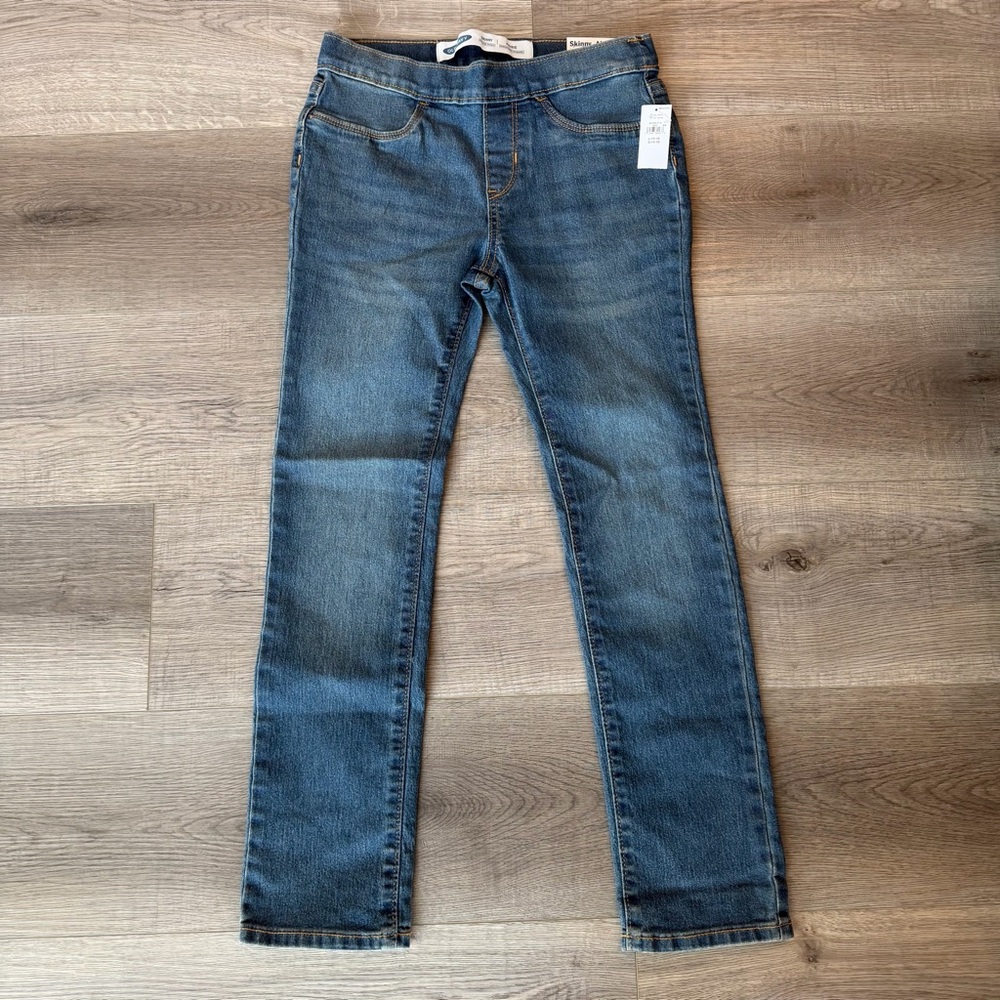 3/27$ NWT Old Navy Kids Blue Pull-On Skinny Jeans size L (10-12)